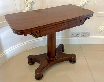 Quality Antique Victorian Mahogany Card /Side Table