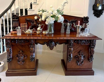Magnificent Quality Antique William IV Carved Mahogany Sideboard