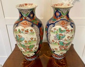 Pair of Antique Japanese Imari Vases
