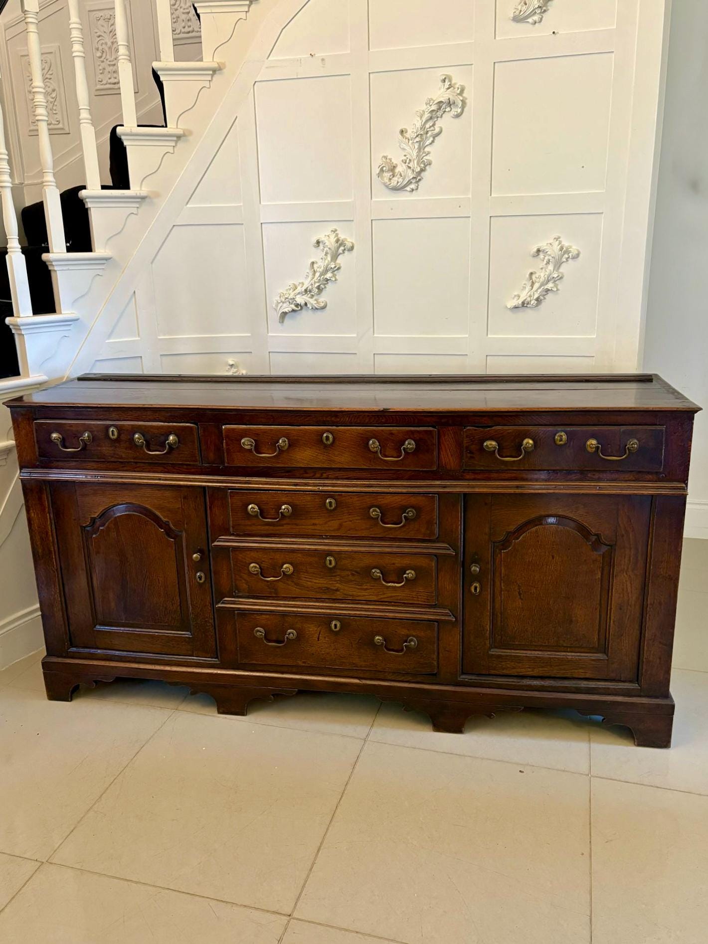 Antique George III 18th C Oak Welsh Dresser