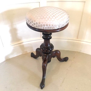 Victorian Walnut Piano Stool