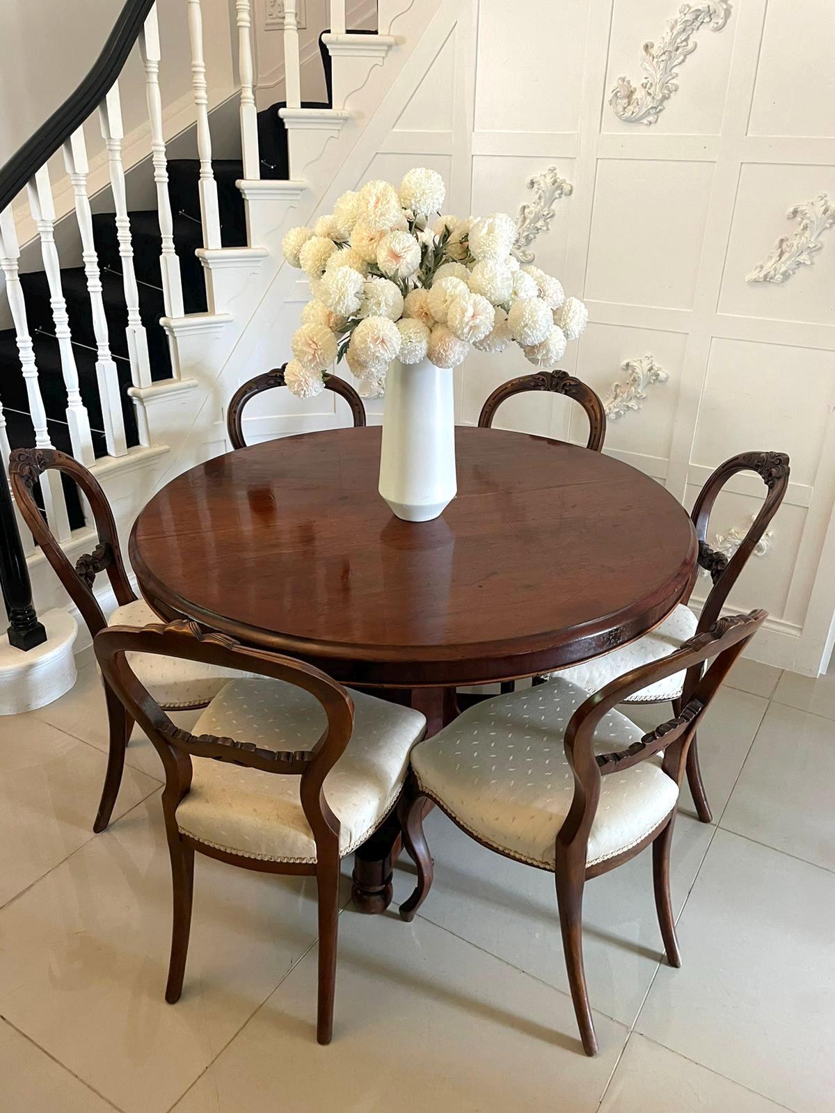 Antique Victorian Quality Figured Mahogany Circular Dining Table - Etsy, image size:1200x1600