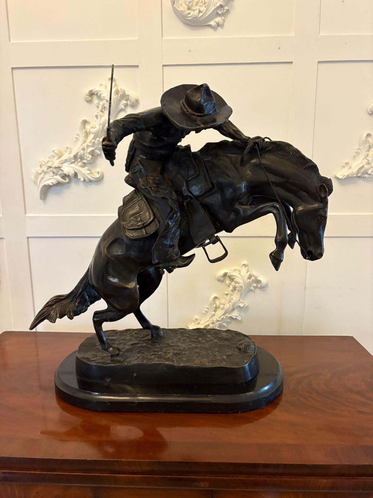 Antique Cowboy Sculpture - Etsy