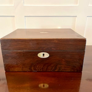 Antique Victorian Quality Rosewood Jewellery Box