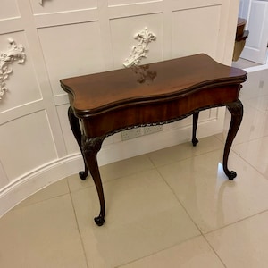 Antique George III Original Hepplewhite Outstanding Quality Carved Mahogany Card Table