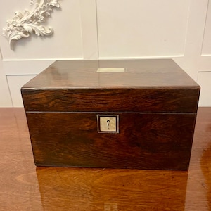 Outstanding Quality Antique Victorian Rosewood Jewellery And Vanity Box