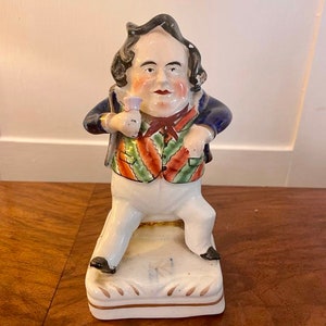 Antique Victorian Staffordshire Flatback Figure