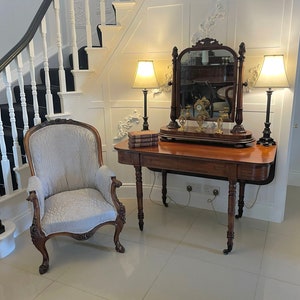 Antique Victorian Mahogany Dressing Mirror