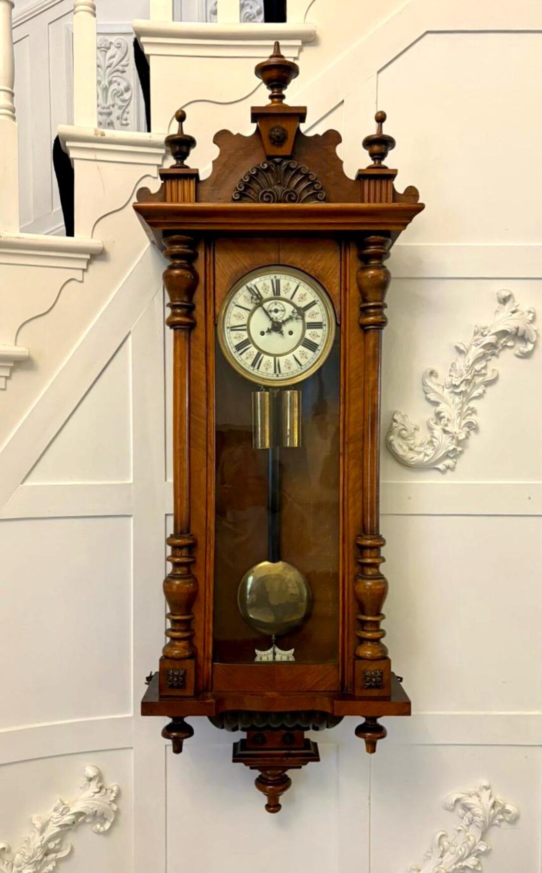Antique Quality Carved Walnut Vienna Regulator Striking Wall Clock - Etsy