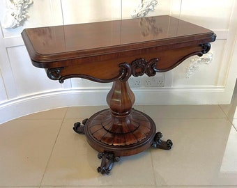 Outstanding Quality Antique Victorian Mahogany Card/Side Table