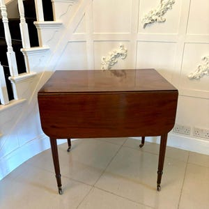 Antique Regency Quality Figured Mahogany Pembroke Table