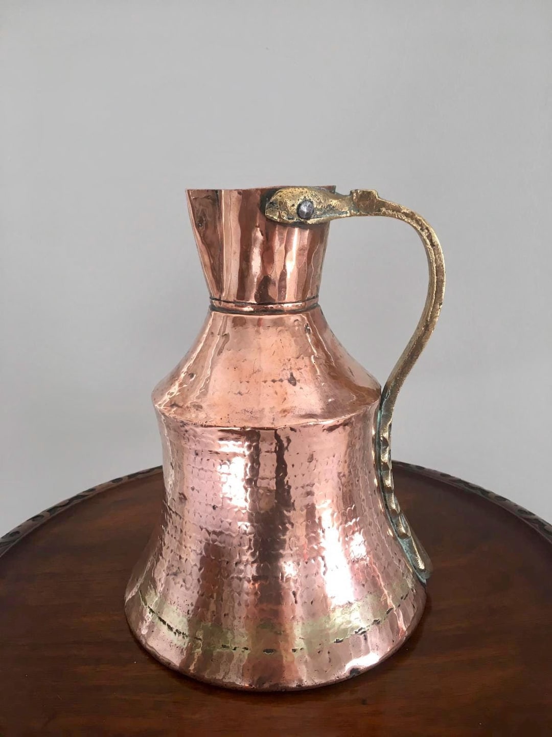 Antique Arts and Crafts Copper and Brass Milk Jug - Etsy