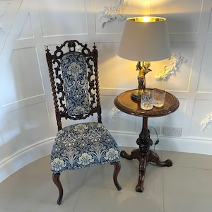 Antique 19th Century Victorian Carved Mahogany Hall/Side Chair