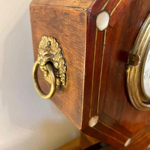 Antique 19th Century Rosewood Inlaid Mantel Clock Signed Walker and ...