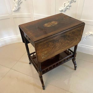 Uitstekende kwaliteit antiek Victoriaans palissander ingelegde middentafel