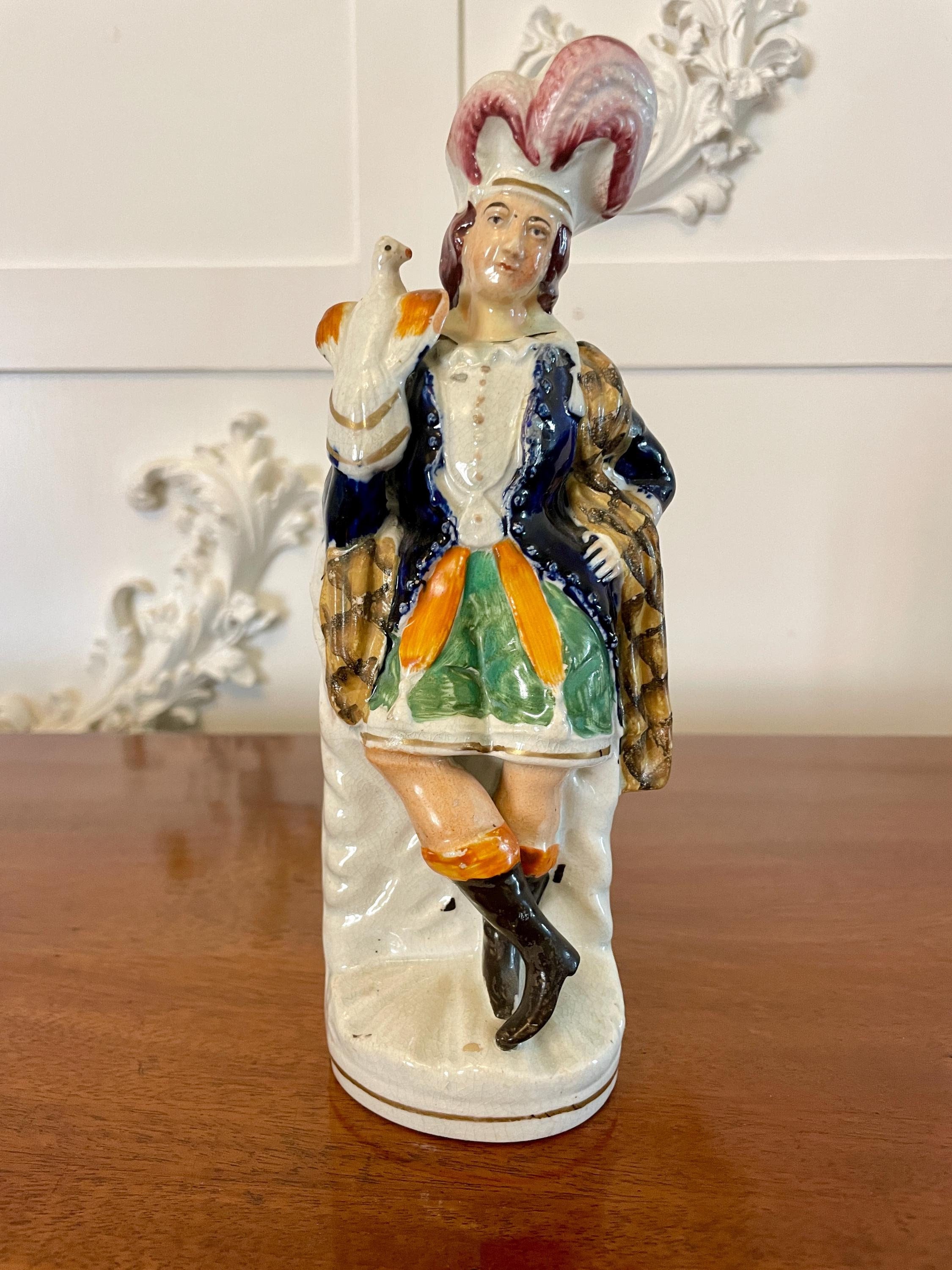 staffordshire England希少ヴィンテージモデル Antique Victorian Staffordshire Flatback Figure - Etsy