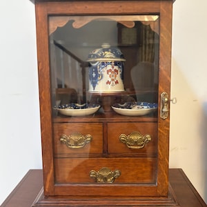 Antiker Edwardian Hochwertiger Eichenraucherschrank