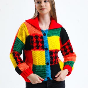 Harry Cardigan, Harry Sweater, Patchwork Cardigan, Oversized Cardigan
