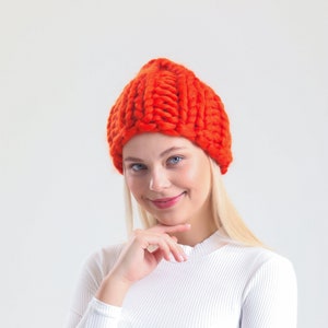 Chunky Knit Beanie, Womens Wool Hat, Chunky Knit Hat, Winter Knit Hat