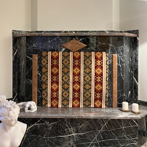 Elegante pantalla para chimenea, decoración para chimeneas