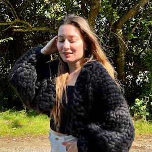 Chunky Knit Cardigan, Unique&Wool, Merino Wool Cardigan, Knit Jacket for Woman and Men, Personalized Chunky Cardigan