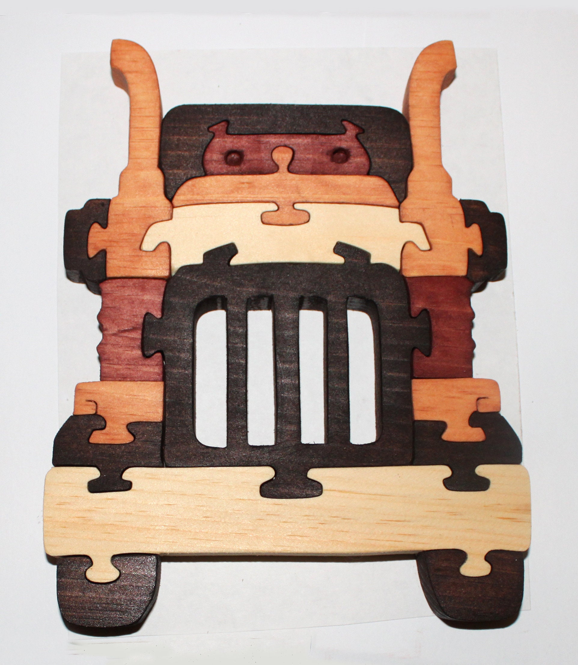 Transport Scroll Saw Truck Puzzle Pattern Etsy