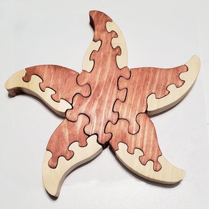 Digital print of Starfish puzzle pattern for scroll saw
