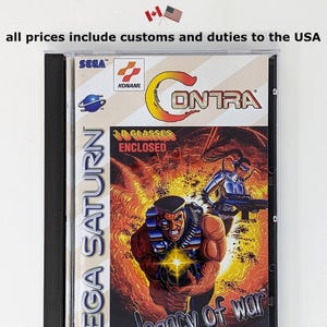 Contra: Legacy of War -  Sega Saturn Reproduction Game + longbox, sponge & protective case