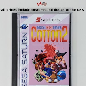 Cotton 2 -  Sega Saturn Reproduction Game + longbox, sponge & protective case
