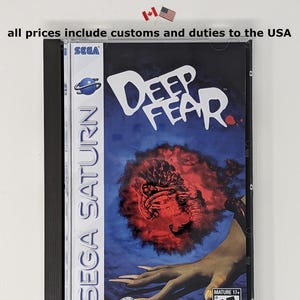Deep Fear -  Sega Saturn Reproduction Game + longbox, sponge & protective case