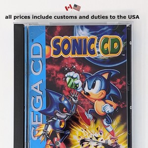 Sonic CD -  Sega CD Reproduction Game + longbox, sponge & protective case
