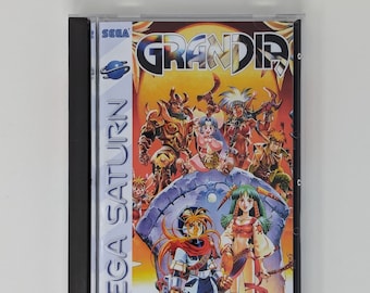 Grandia -  Sega Saturn game + longbox, sponge & protective case