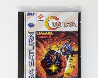 Contra: Legacy of War -  Sega Saturn game + longbox, sponge & protective case