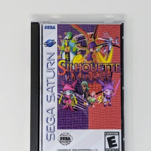 Silhouette Mirage - Sega Saturn Reproduction Game + longbox, sponge & protective case