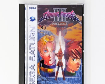 Shining Force 3: Scenario 2/3 -  Sega Saturn Reproduction Game + longbox, sponge & protective case