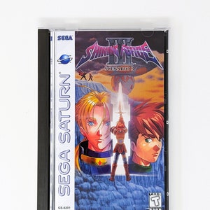 Shining Force 3: Escenario 2/3 - Juego de reproducción para Sega Saturn + caja larga, esponja y estuche protector