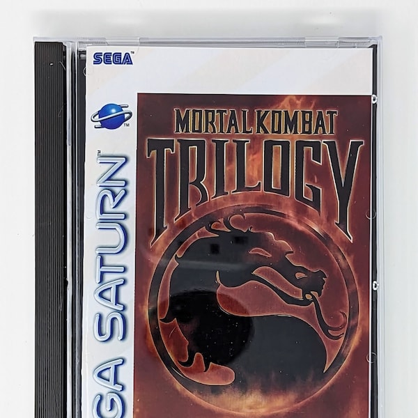 Mortal Kombat Trilogy -  Sega Saturn game + longbox, sponge & protective case