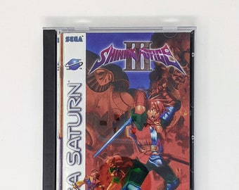 Shining Force 3 -  Sega Saturn game + longbox, sponge & protective case