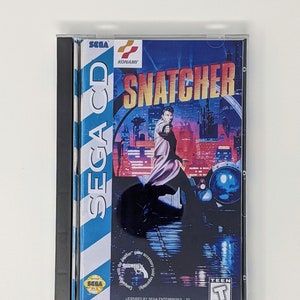 Snatcher -  Sega CD game + longbox, sponge & protective case