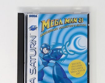 Megaman 8 -  Sega Saturn game + longbox, sponge & protective case