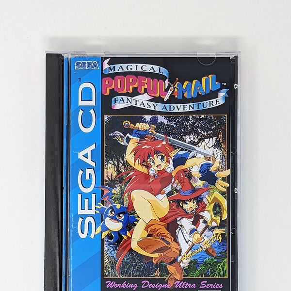 Popful Mail - Sega CD game + longbox, sponge & protective case