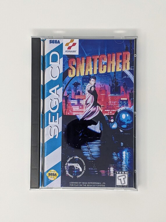 Snatcher -  Sega CD Reproduction Game + longbox, sponge & protective case