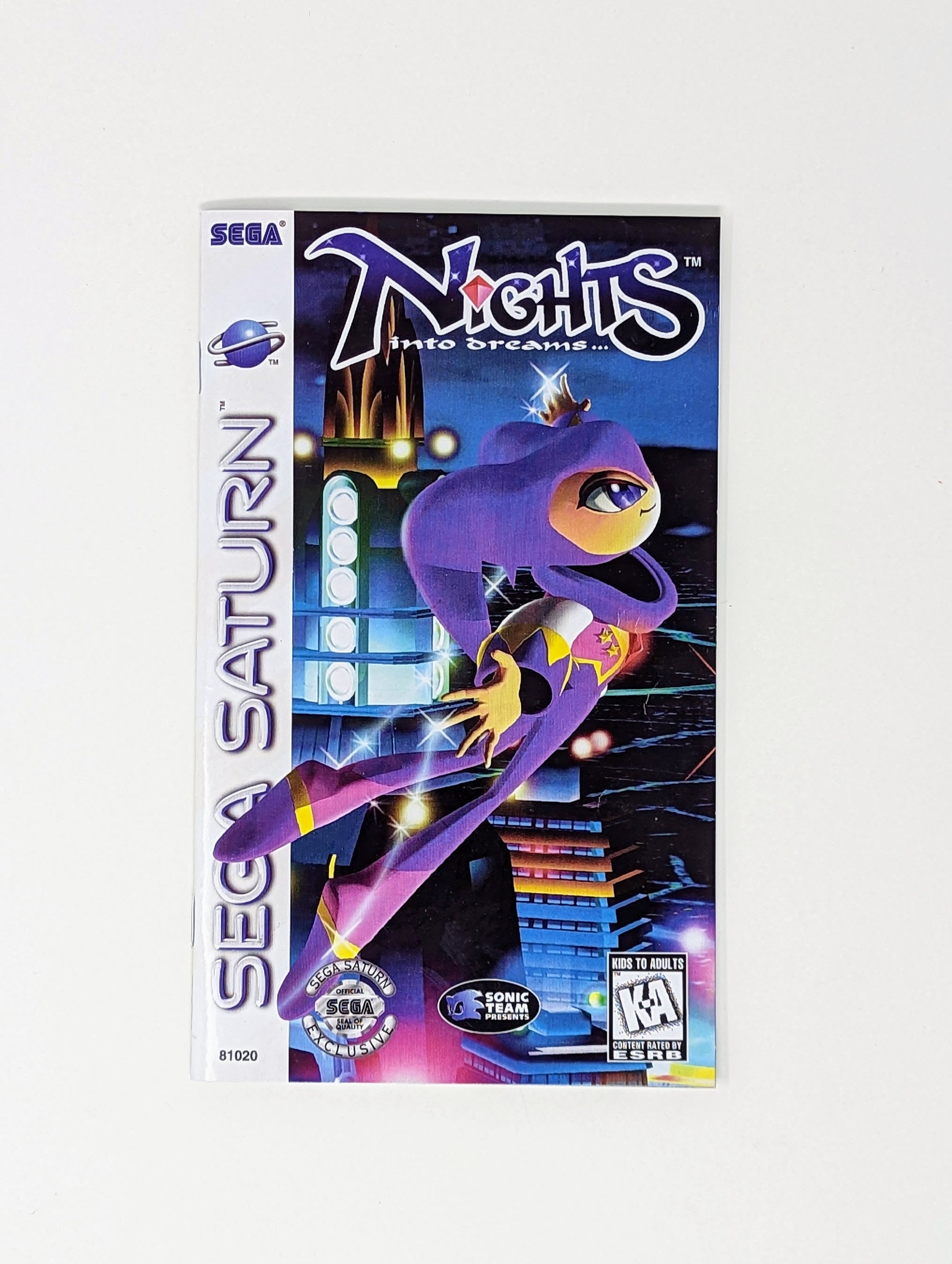 Nights Into Dreams - Sega Saturn Reproduction Game + Longbox