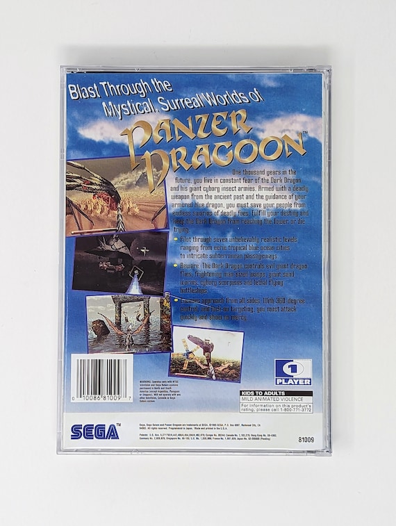 Panzer Dragoon - Sega Saturn Reproduction Game + Longbox, Sponge