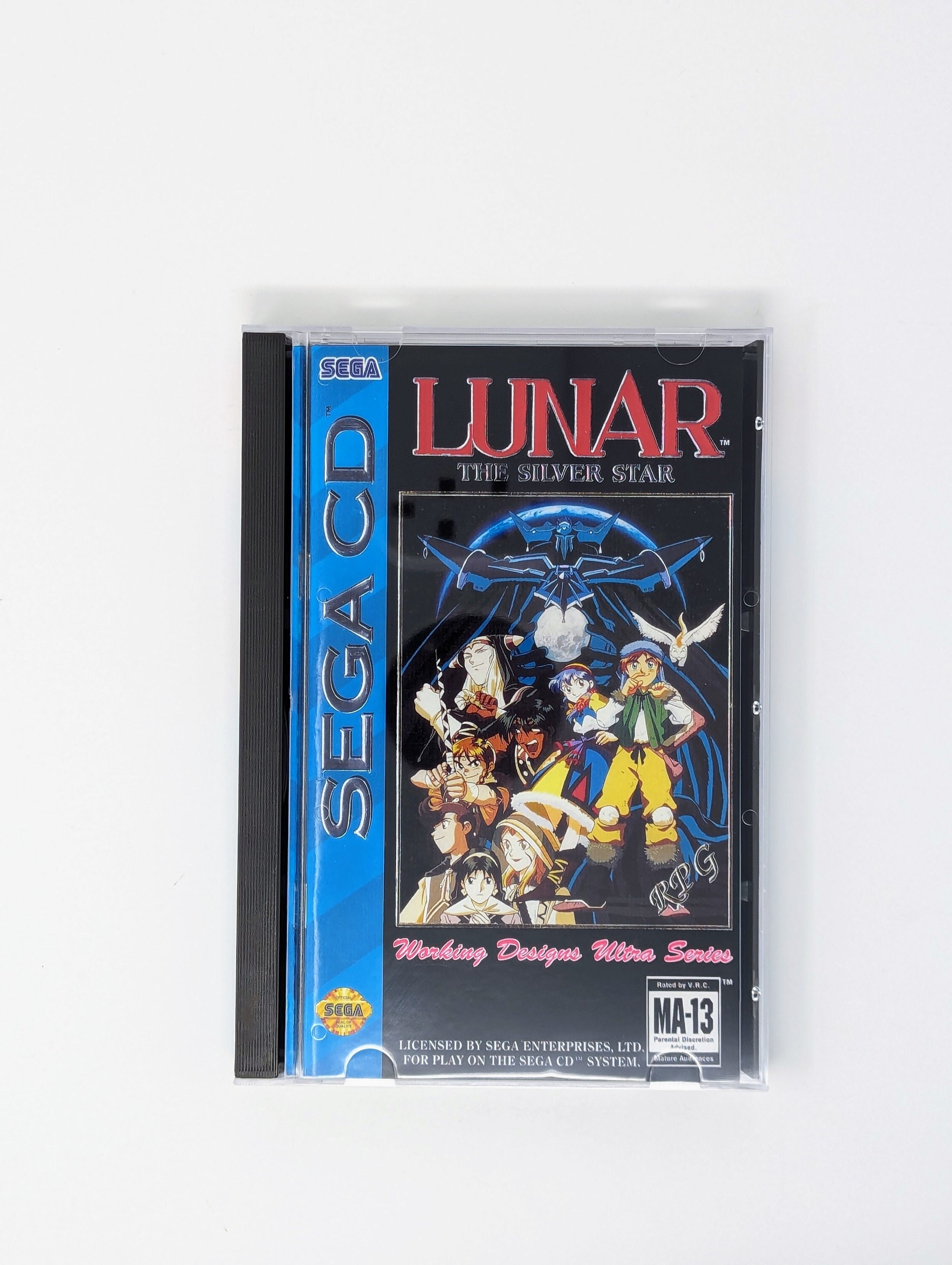 【B2】LUNAR THE SILVER STAR メガCD ポスター Vintage Sega CD the Silver Star Lunar Electronic Gaming