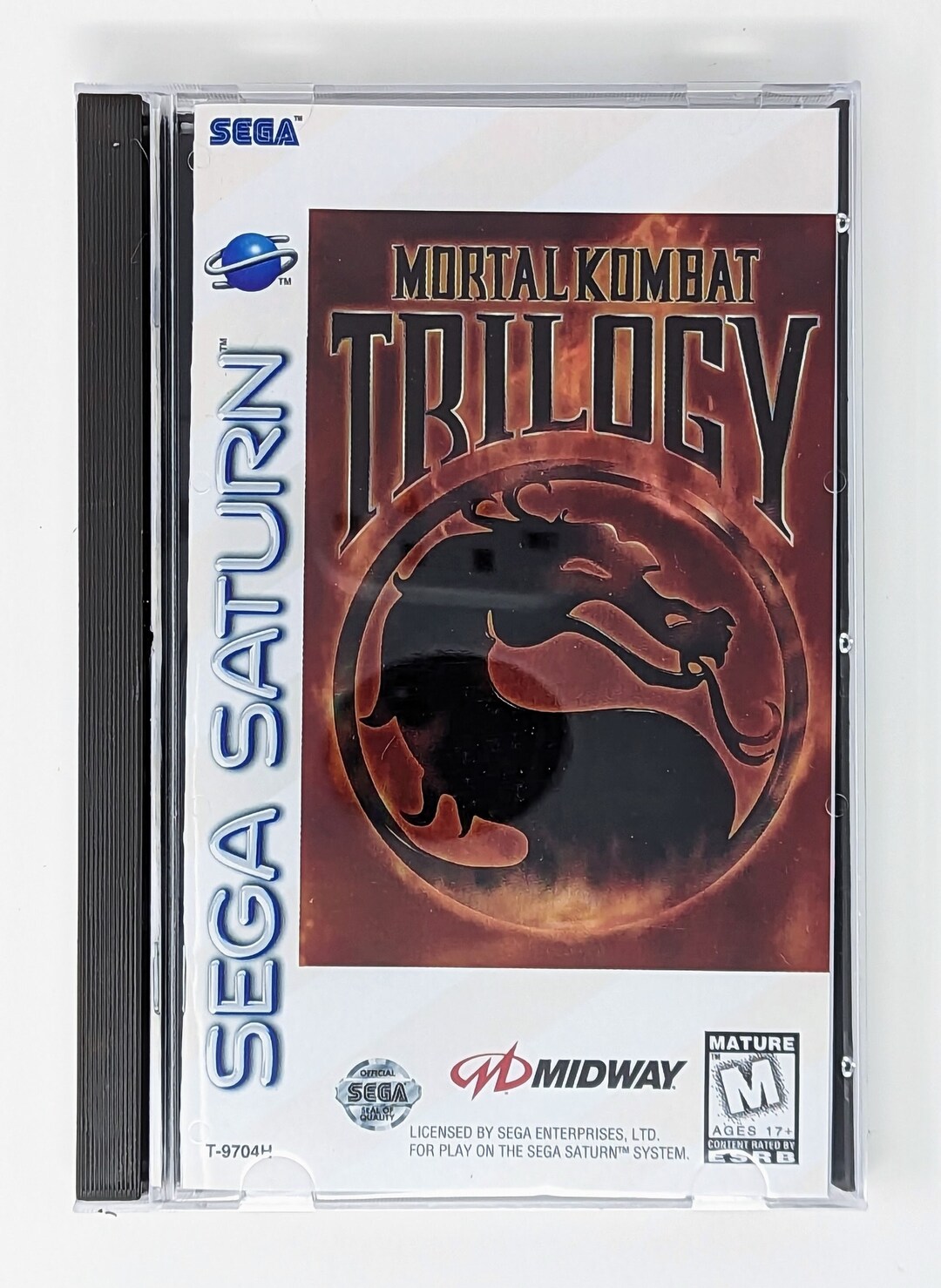 Mortal Kombat Trilogy Sega Saturn Game Longbox, Sponge & Protective ...