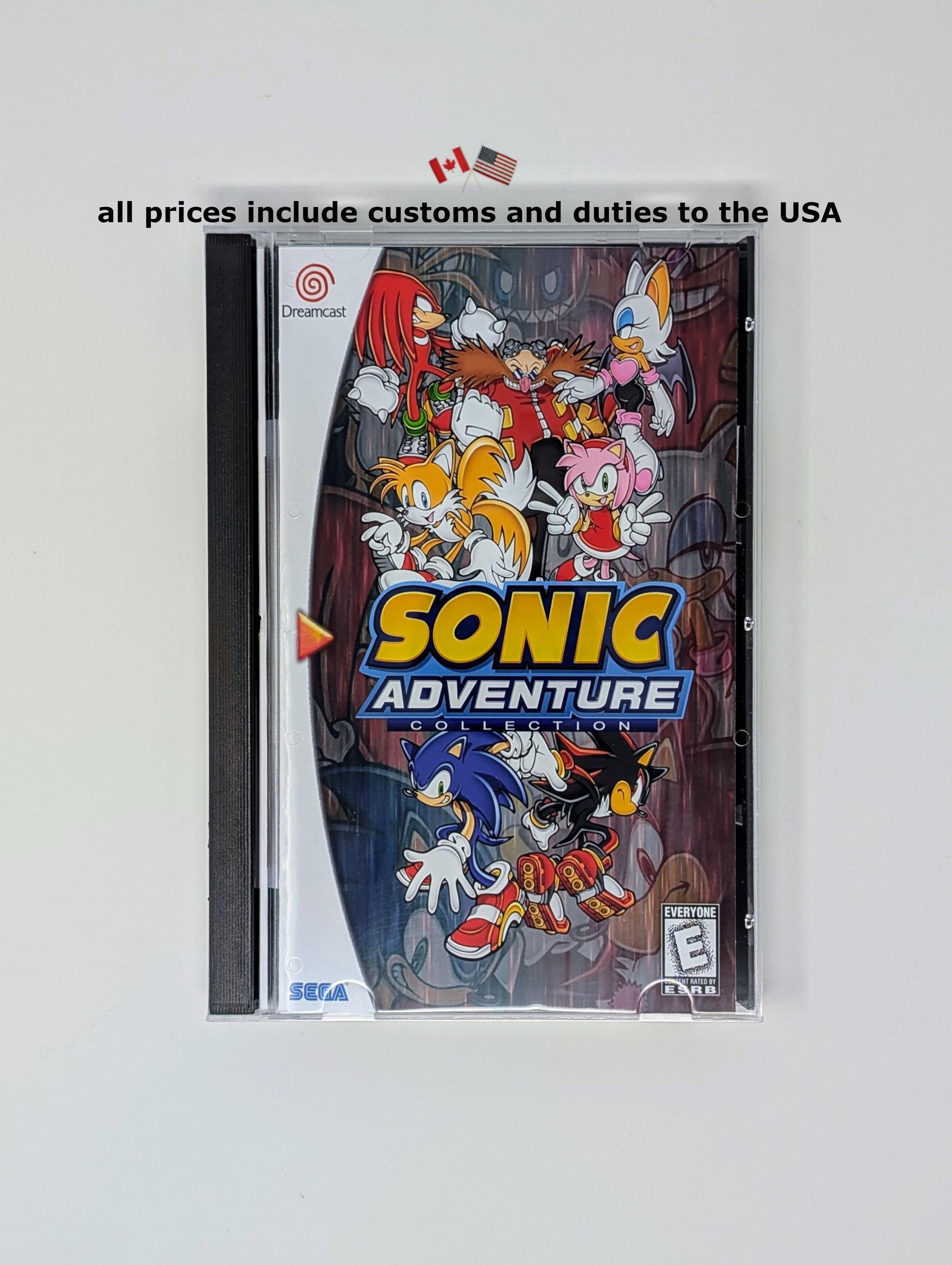 Sonic Adventure 1 & 2 + Sonic Shuffle – Dreamcast Repro Boîtier Neuf