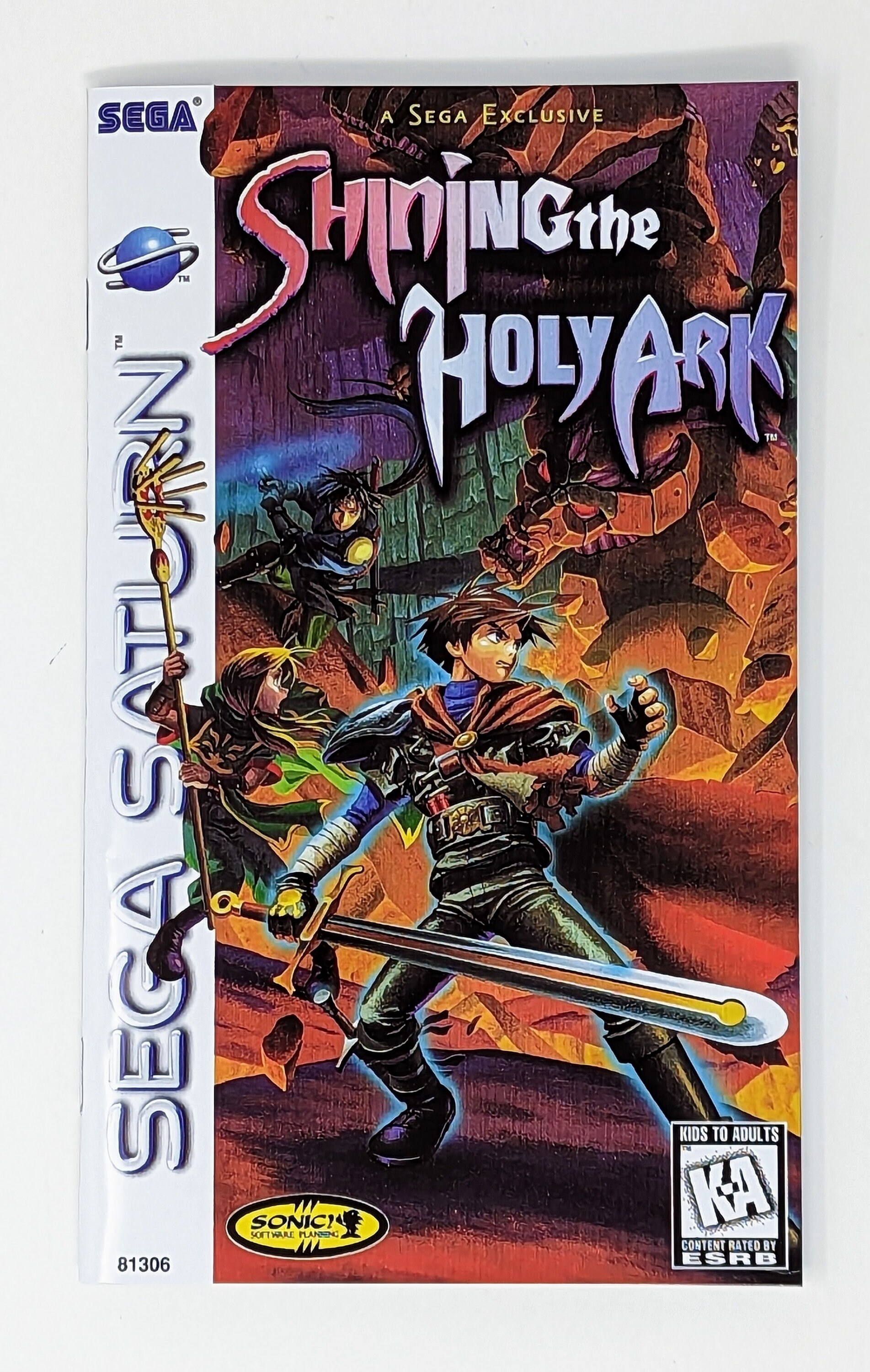 その他 Shining The Holy Ark Sega Saturn PAL Shining Holy Ark - Sega Saturn Reproduction Game + Longbox