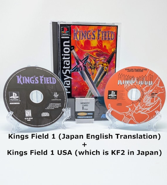 Kings Field 1 and 2 Playstation Reproduction Game + Longbox