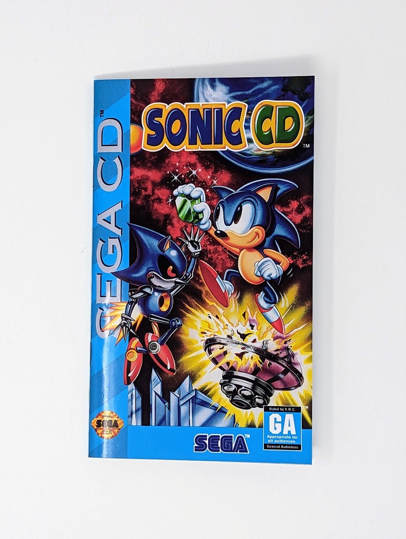 Sonic CD - Sega CD Reproduction Game + Longbox, Sponge & Protective ...